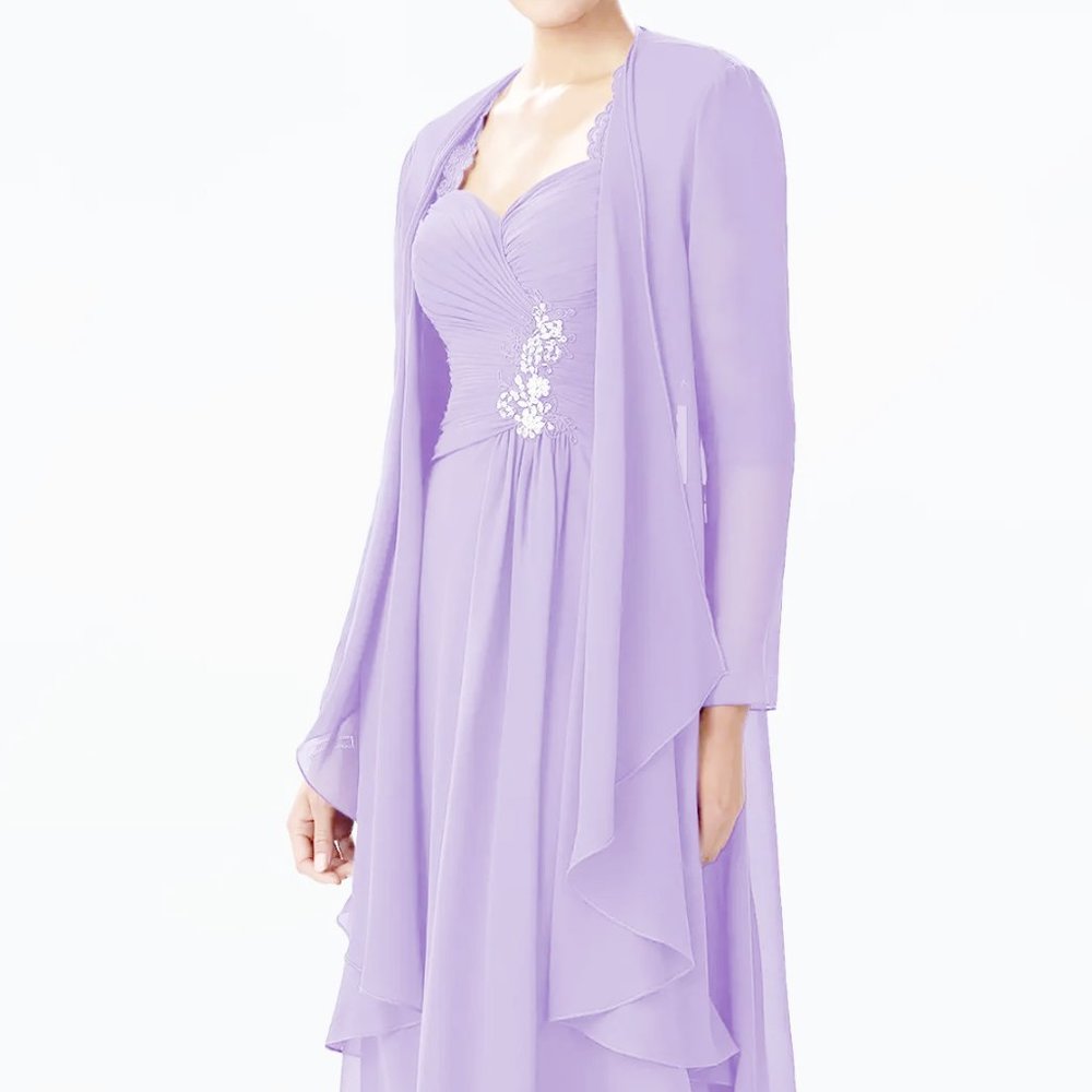 Azazie Lilac Chiffon Wrap "Devereaux"